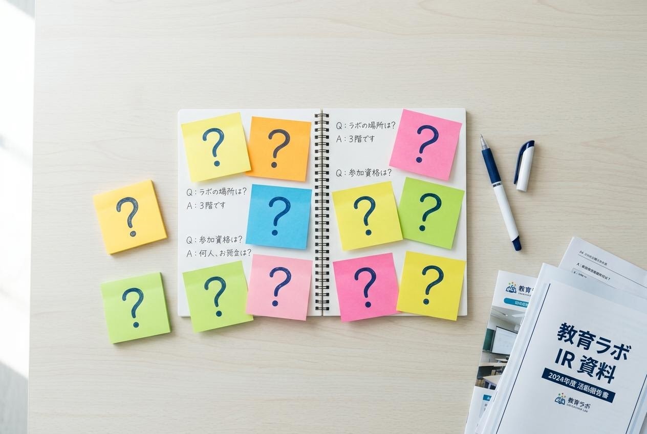 Notizen mit Fragen zu Aktienanalyse, Risiko und Strategie